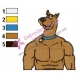 Scooby Doo Muscles Embroidery Design